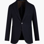 کت تک کژوال پشمی بلو بلک