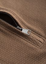 سویشرت نیم زیپ بلو قهوه ای - Image 4
