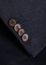 کت تک کژوال پشمی بلو بلک - Image 2