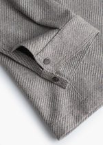 شکت پشمی طرح دار طوسی ملانژ - Image 3