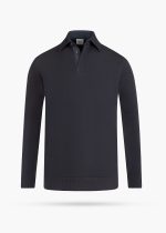 سلانیک یقه دار سه دکمه قهوه ای سرمه ای
