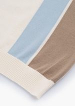 تیشرت یقه گرد نخ پنبه ترکیبی شیری - Image 2
