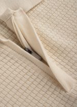 تیشرت یقه دار نیم زیپ شیری - Image 2