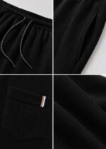 ست تیشرت شلوارک حوله ای مشکی - Image 2