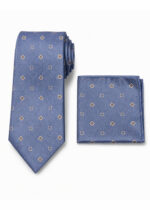 کراوات طرحدار آبی گل مینیمال