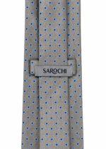 کراوات طرحدار طوسی روشن گل ریز - Image 2