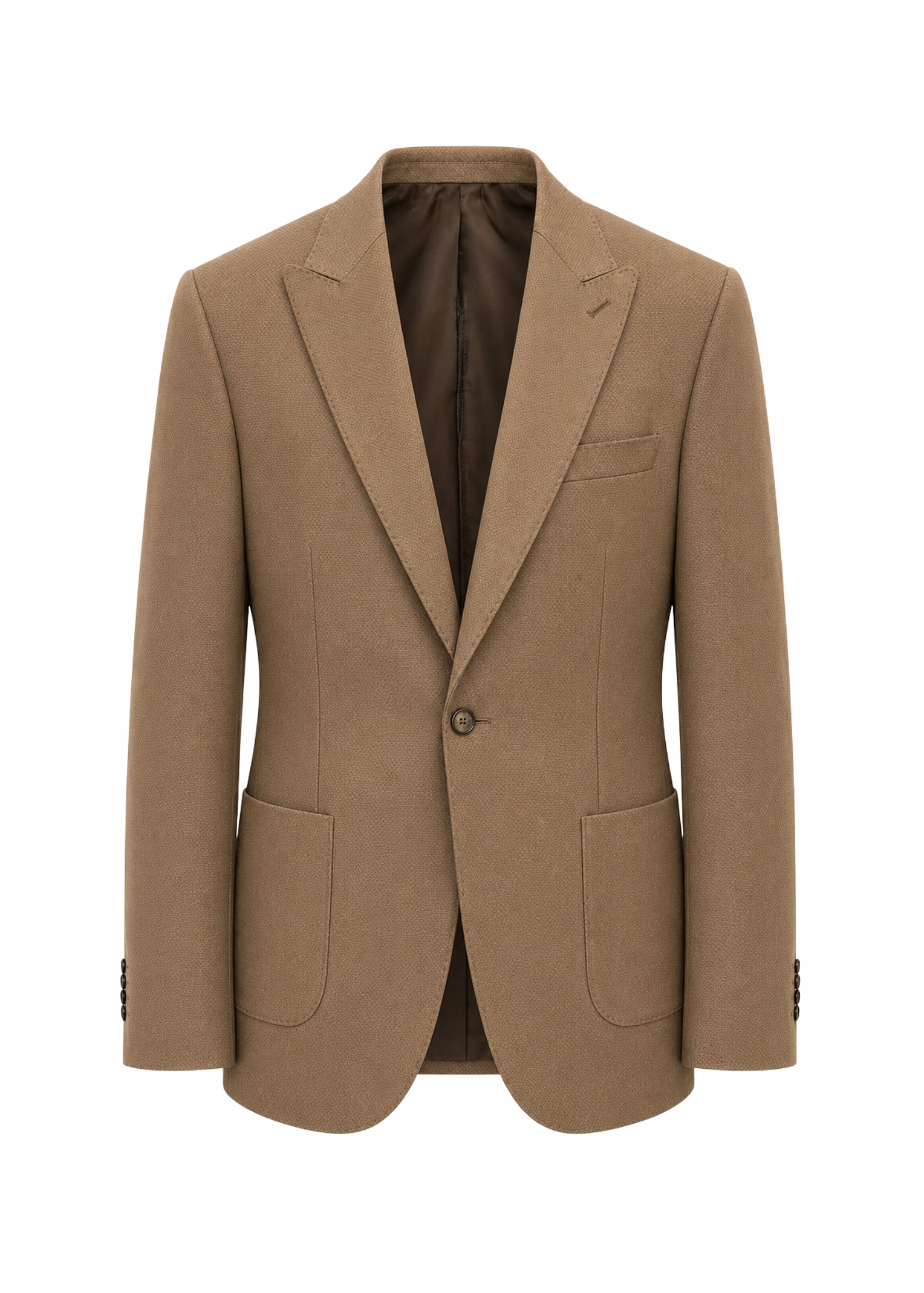 coatttt (10) کت تک کژوال جودون ساده نسکافه ای - Image 1