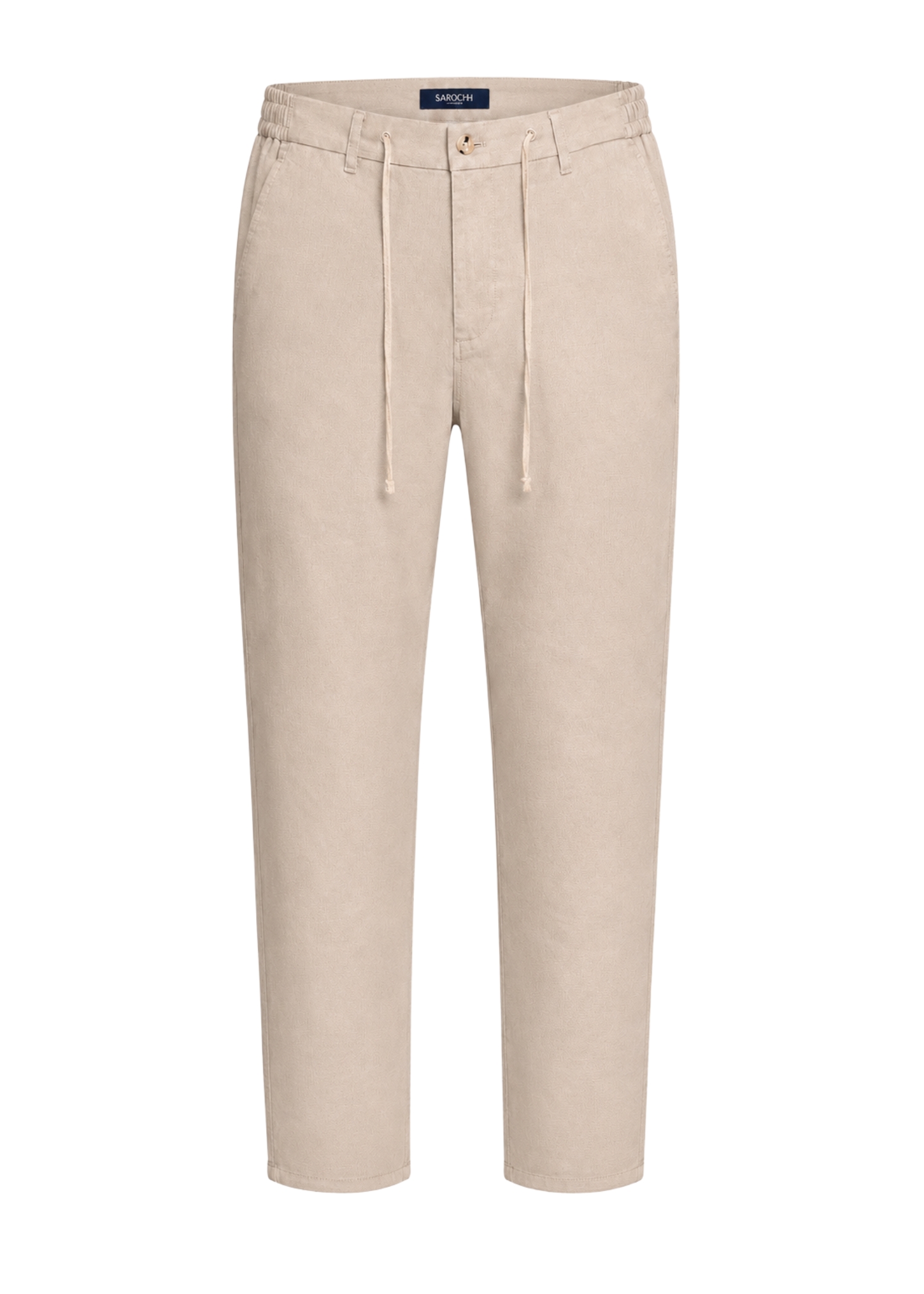 pants 2026 linen (15) شلوار جاگر لینن کرم - Image 1