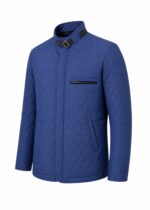 کاپشن کلاسیک آبی طرح لوزی - Image 2